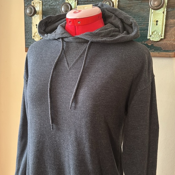 2/$18 Mossimo Grey Long Hoodie Sweater Dress Tunic Size XS - Picture 5 of 16